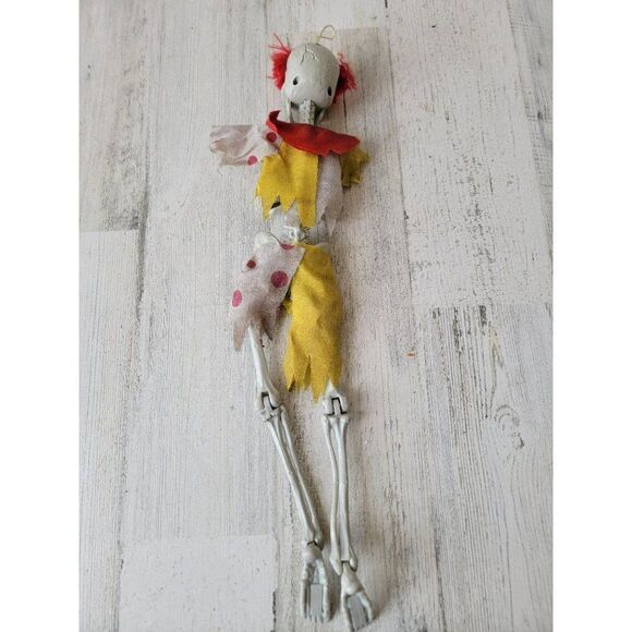 Paper magic 2010 hanging Halloween skeleton clown AS IS prop Decor home scary - Picture 7 of 10